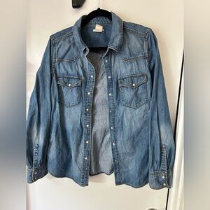 Levi's Blue Denim Button Down Shirt